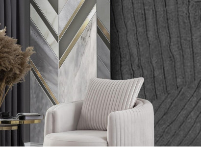 Luxury Armchair White Single-Seater Living Room Furniture Polyester Stainless Steel Furniture
